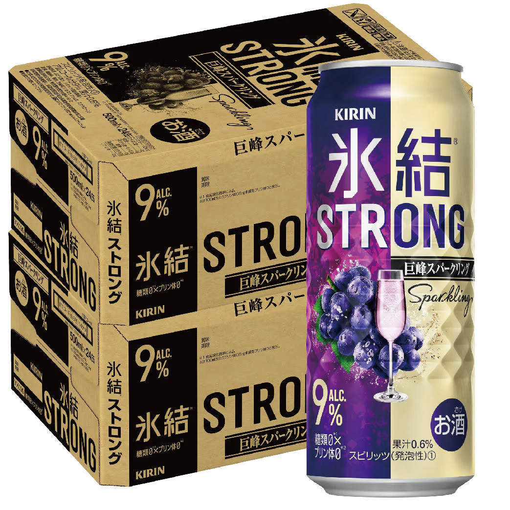 【送料無料】氷結 ストロング 巨峰スパークリング 500ml×2ケース/48本【北海道・沖縄県・東北・四国・九州地方は必ず送料がかかります】