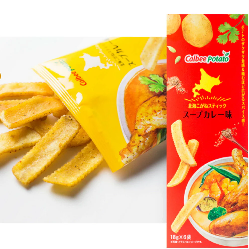 カルビー　北海こがね　スープカレー味　18ｇ×6袋入り