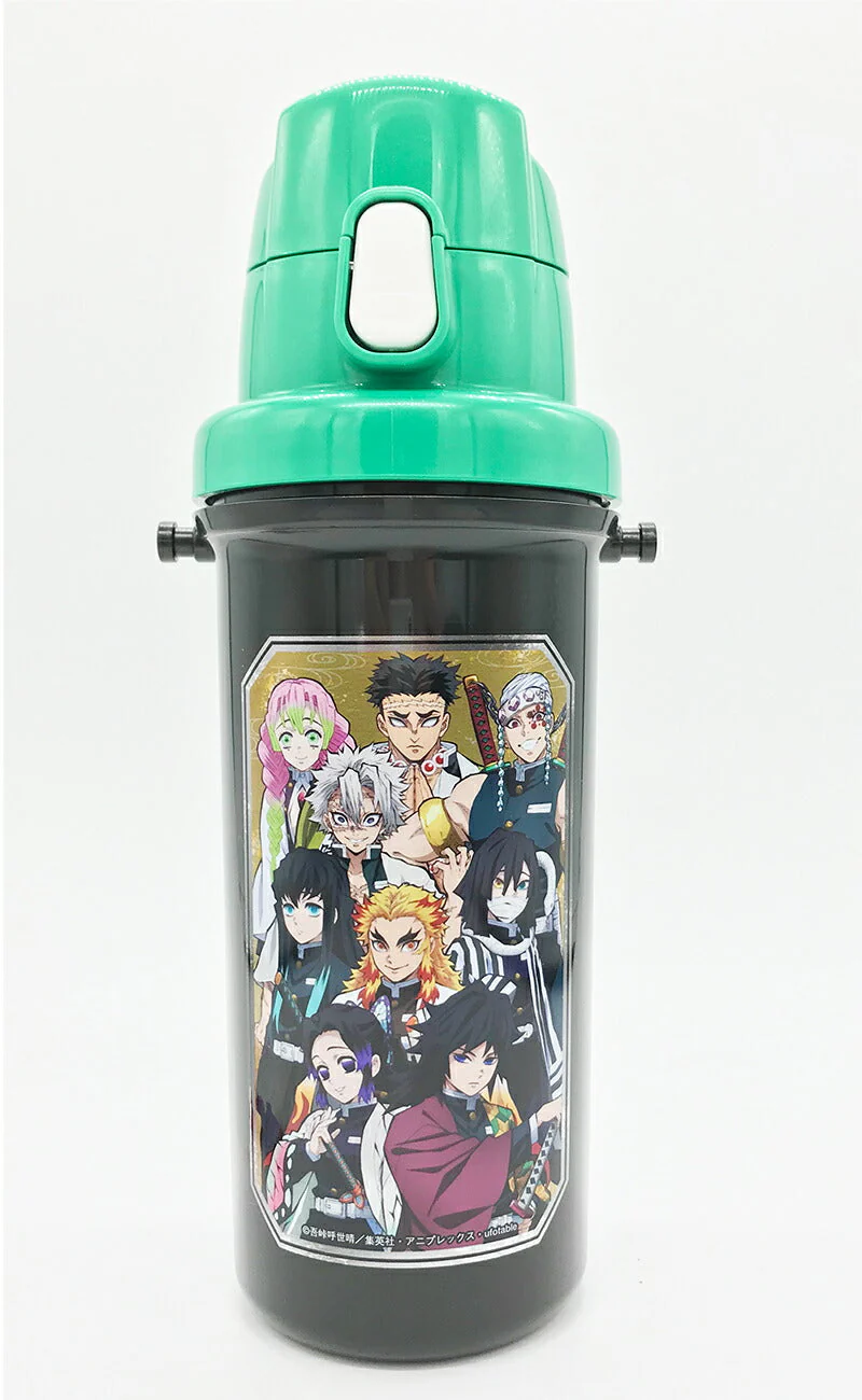 鬼滅の刃 直飲み水筒 容量600ml◆キャラクター ランチシリーズ きめつ グッズ 食器 ワンタッチオープン 弁当 キッズ 子供  広口  アニメ お弁当 すいとう 熱中症対策 携帯ボトル ショルダーベルト アウトドア レジャー キャンプ 入園 入学 新生活 GW