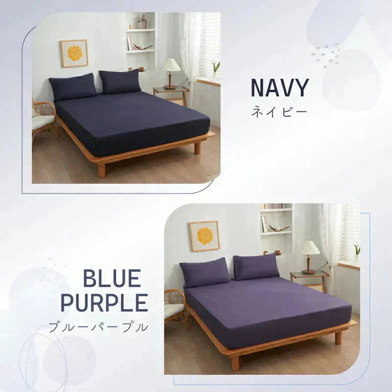 【ボックスシーツ福袋　色お任せ/2点セット/160×200cm】ボックスシーツ シングル ダブル セミダブル クイーン マットレスカバー ピーチスキン加工 抗菌 速乾 通気性 防ダニ 高級感 安眠 快眠 北欧 無地 ポリエステル