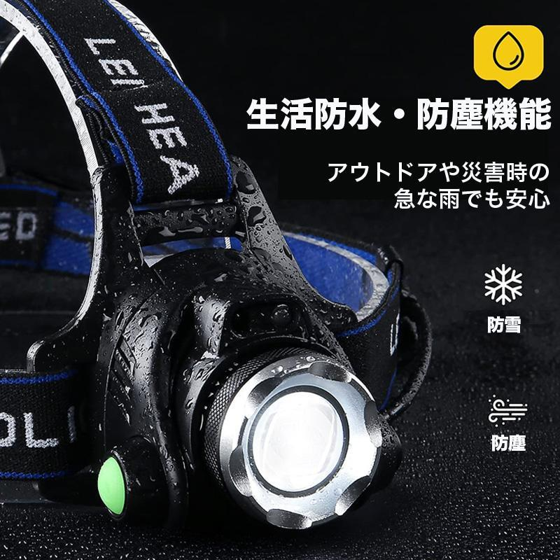 ヘッドランプ LED USB充電式 1000ルーメン ヘッドランプ 夜釣り 登山 アウトドア キャンプ 防災 停電 作業灯 非常時用