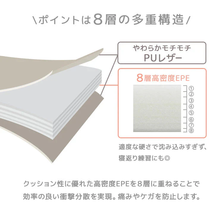 【グレー】プレイマット 折りたたみ 床暖房対応 4cm 厚手 防水 180cm×90cm 安全検査済み コンパクト ノンホルム 大判 高密度 マット お昼寝 厚手 軽量 体操 ヨガ トレーニング おしゃれ ベビー 赤ちゃん 子供 子供用 99.9%抗菌 抗菌 抗菌仕様