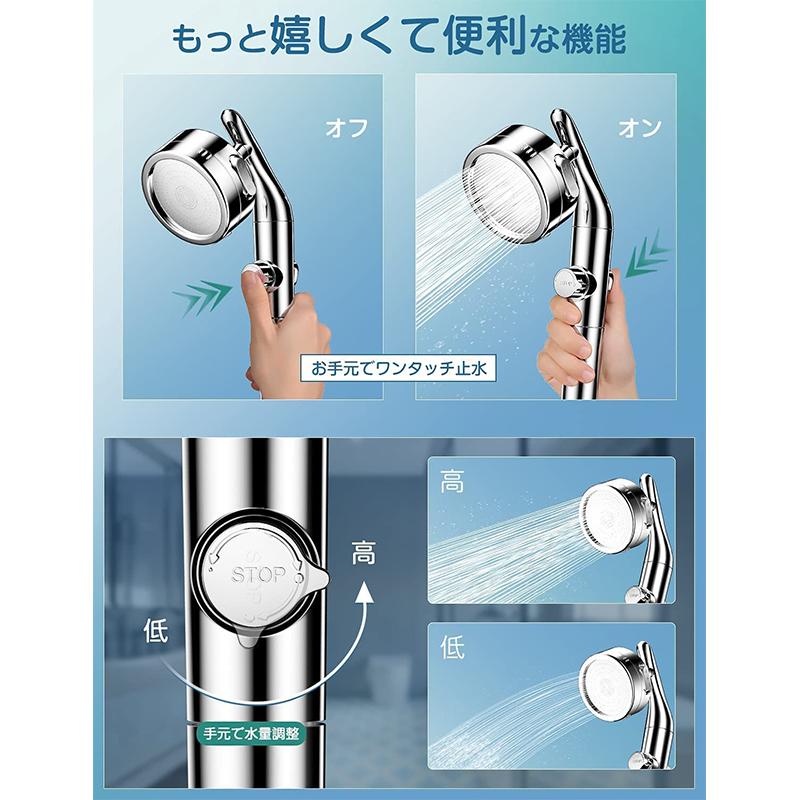 当日発送 シャワーヘッド 多機能浄水シャワー ウルトラファインバブル マイクロバブル 節水 高水圧 美容 極細水流 保湿 毛穴 汚れ 頭皮ケア 除去 調整できる