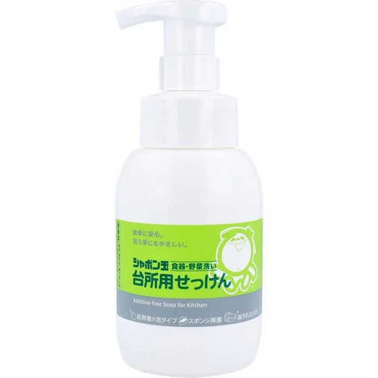 お得な6本セット 台所用石けん シャボン玉 泡タイプ 食器／野菜洗い用 本体 300mL X6本