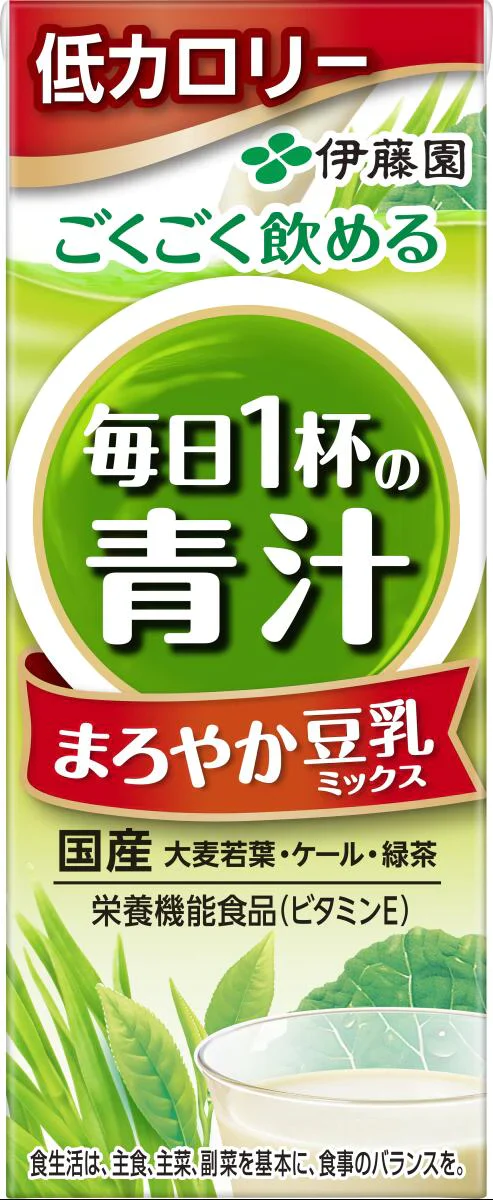 【送料無料】伊藤園  毎日1杯の青汁 まろやか豆乳ミックス 紙パック 200ml×2ケース/48本