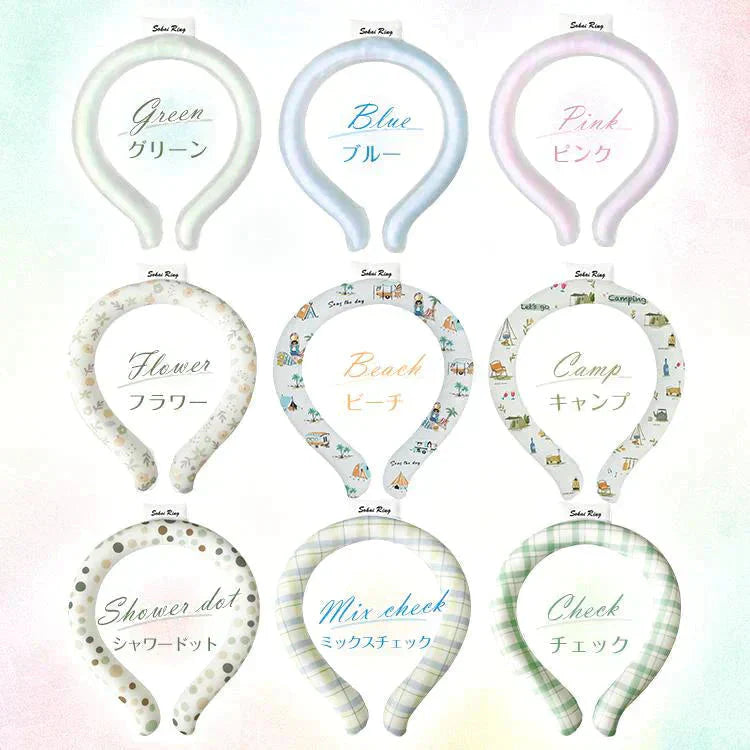 爽快リングW 「Lサイズ グリーン」 2層構造 28℃ 凍結 クール 長持ち 熱中症対策