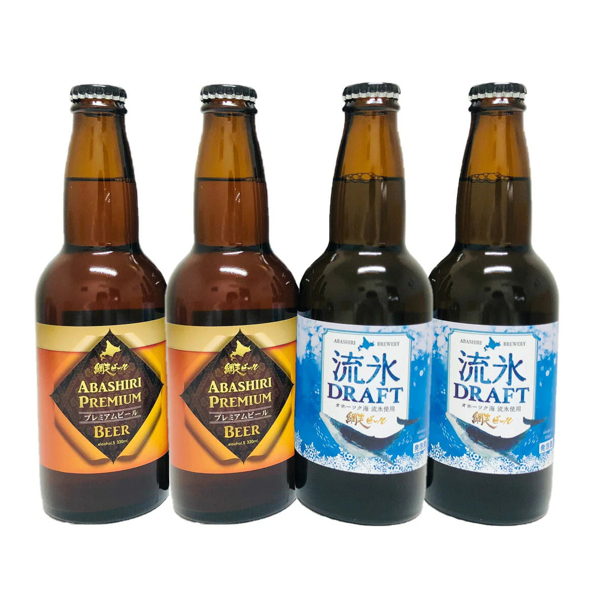 北海道名産品 流氷ドラフト＋プレミアム4本ギフトセット【送料込み】【お届け先不可地域：沖縄・離島】
