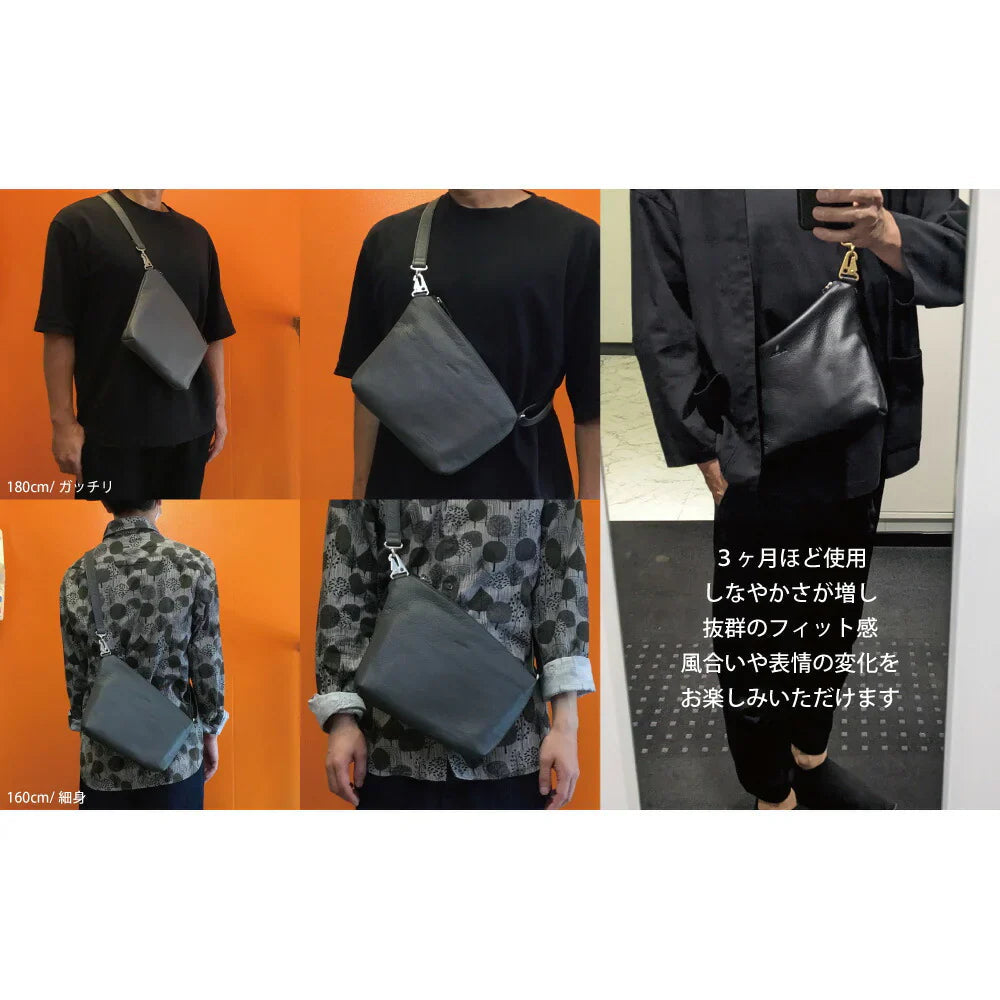 【alto.】Ｗフェイスサコッシュ AMSB-1329（ブラック）【送料込み】