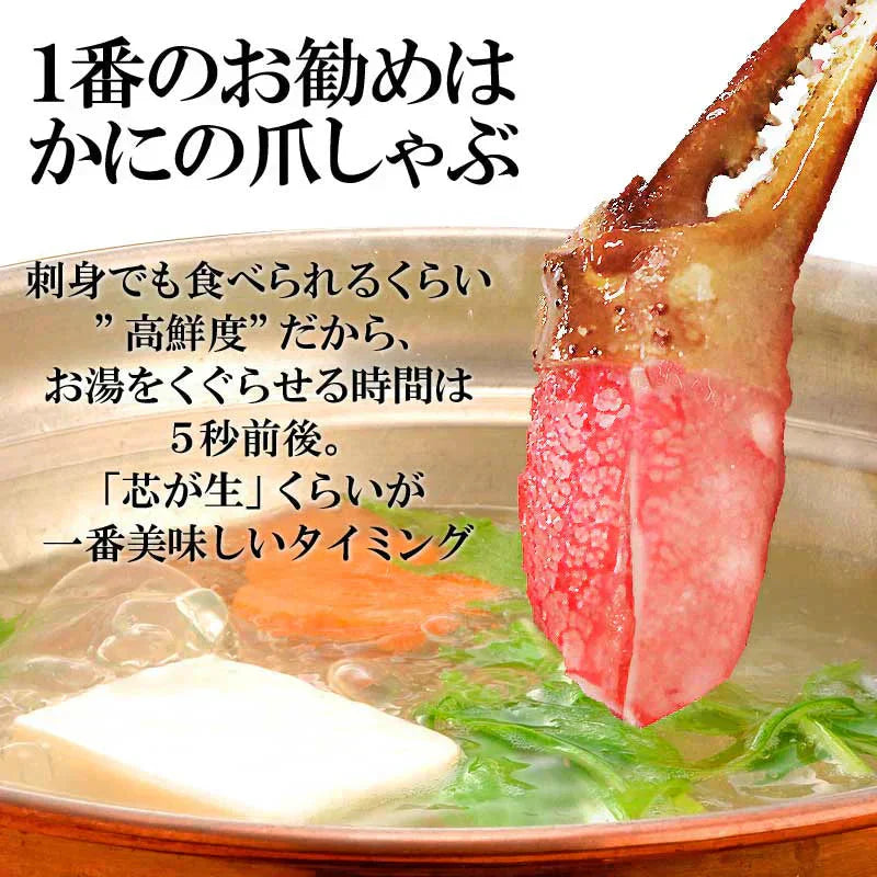 カニ爪 ポーション 生食OK 一口カニ爪 生 ズワイガ二爪 約500g(正味400g入り)×1袋　冷凍《殻むき不要》爪 ポーション  爪肉 蟹 セット  かにしゃぶ