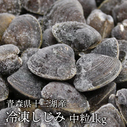 青森県十三湖 冷凍しじみ中粒 1kg  （ヤマトシジミ） 砂抜き不要