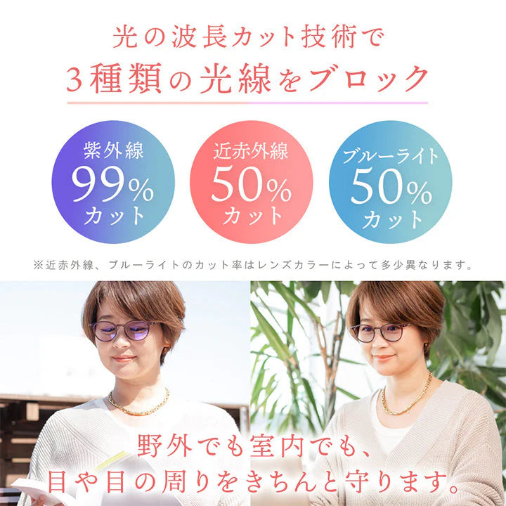 【お取り寄せ】東海光学トリプルーペ  フォーマル(グレー) triploupe ルーペ 眼鏡 メガネ 拡大鏡 東海光学 ブルーライトカット uvカット 近赤外線カット サングラス カラーレンズ レディース