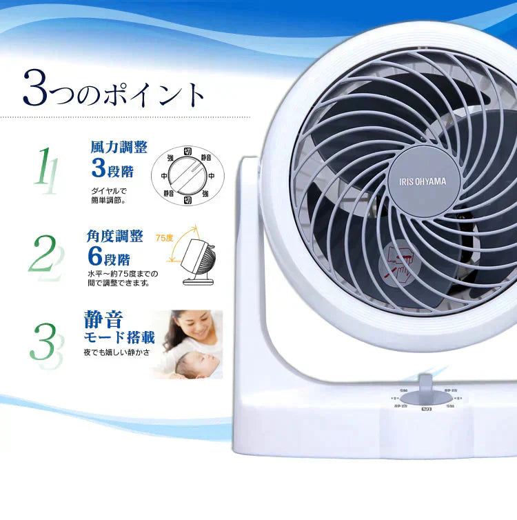【カートアップNG】コンパクトサーキュレーター 固定タイプ PCF-HD15N-W ホワイト