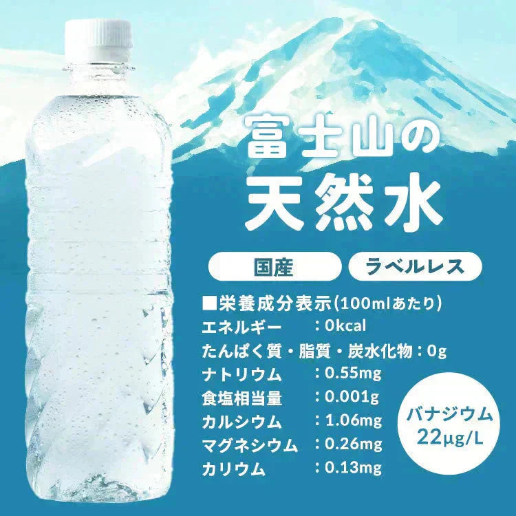 アイリスオーヤマ 富士山の天然水500ml×24本 ラベルレス ミネラルウォーター ラベルレス 送料無料 天然水 ラベルレス 国産  水 天然水 備蓄 防災