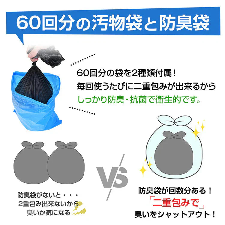 非常用簡易トイレセット60回分 防災トイレ凝固剤 汚物袋 抗菌 消臭 防災グッズ 災害用 携帯トイレ 非常用 登山 断水 渋滞 介護 長期保存 防災士監修