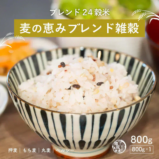 雑穀米本舗 国産 麦の恵み24穀米ブレンド 800g 水溶性食物繊維 無添加 無着色 【カウシェファーム収穫対象商品】