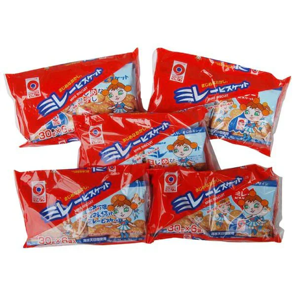 送料無料 ミレービスケット のむら 野村  1袋(30g×6袋入)×5個セット お徳用 人気の おやつ 送料無料 (北海道・沖縄の方は送料500円となります)小袋菓子 野村のミレー お菓子 駄菓子 小袋 ビスケット 出来立て発送