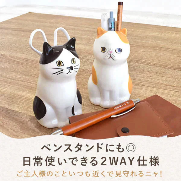 母の日 ギフト 猫一輪挿し（ハチワレ） ドライブーケ（レッド） 猫チョコどら焼き 3個 紅茶 【おいもや】  (5月4日～10日配送) MD