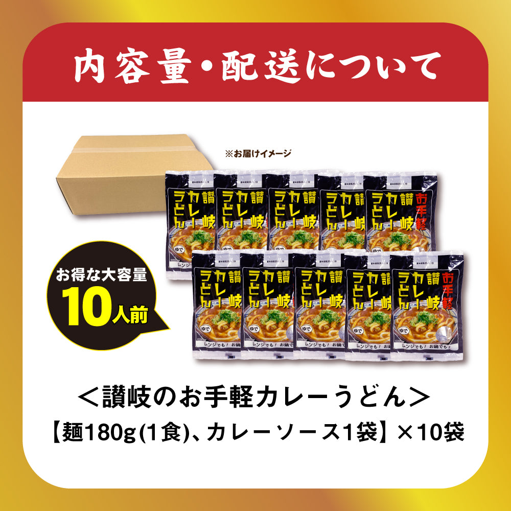 お手軽 讃岐のカレーうどん10食 讃岐うどん 送料無料 （北海道・沖縄+1500円） ご当地セット 産直 福袋 得トクセール 贈答 食品 グルメ 食べ物 プレゼント ギフト ギフトセット お歳暮 御歳暮 歳暮【福袋】