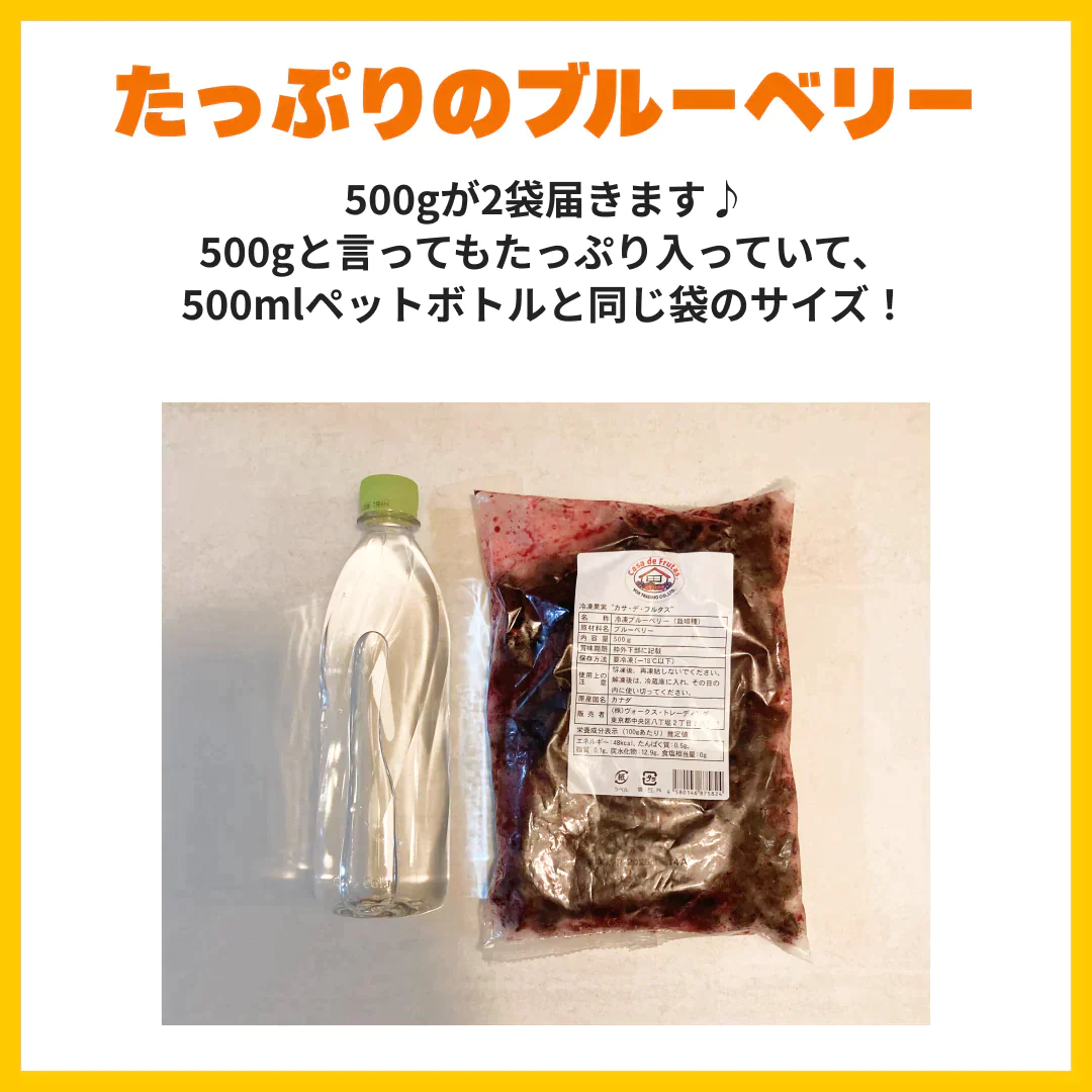 [冷凍] カナダ産ブルーベリー 1kg (500g*2)/冷凍クール便