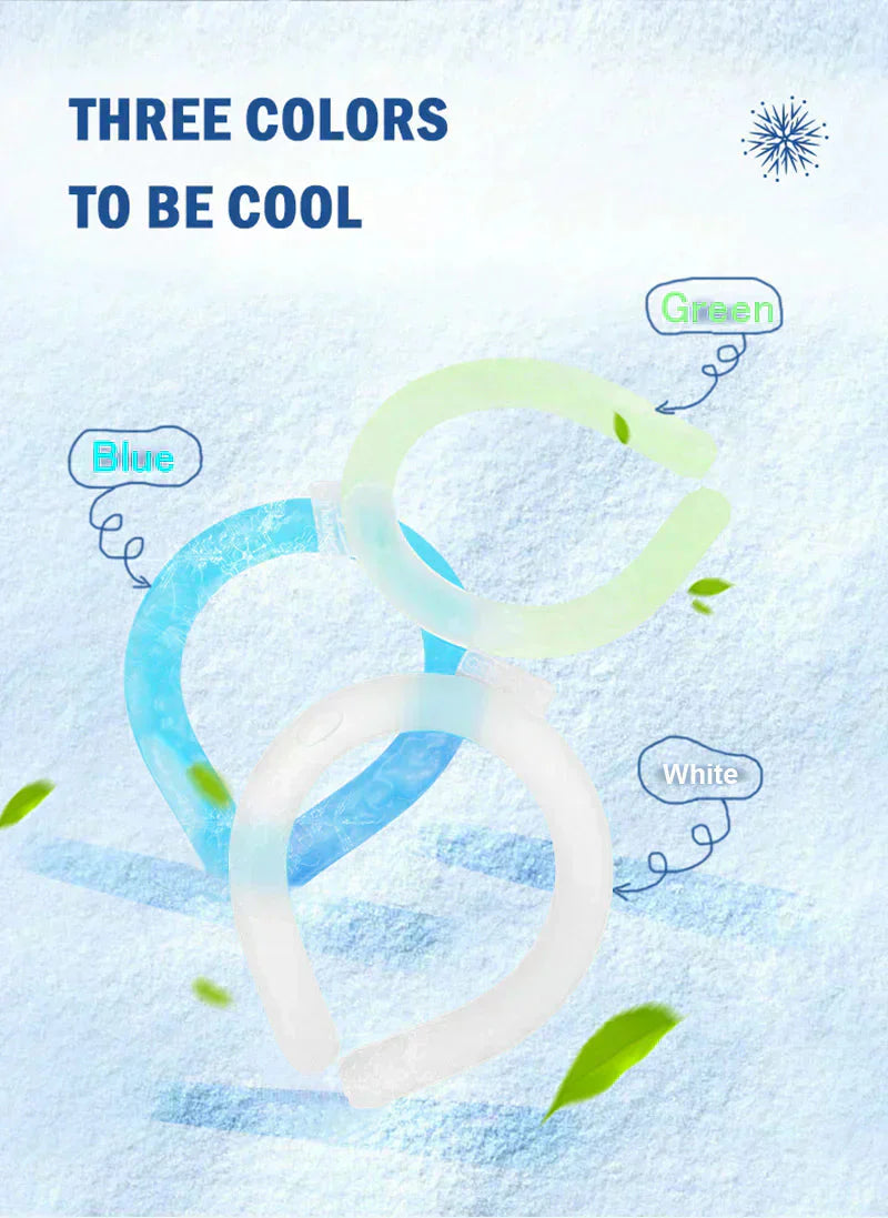 【ブルー 大人サイズ 1個 送料無料】ネッククーラー 即冷却 冷却グッズ 暑さ対策用品 クールリング アイスリング 自然凍結 スマートアイス ネックバンド 温度でひんやりキープ 繰り返し 暑さ対策 冷却グッズ 首 冷却 電池なし 送料無料