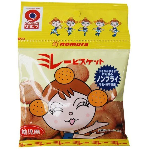 送料無料 のむら ミレービスケット 幼児用 ノンフライ 4連10個セット 1ケース