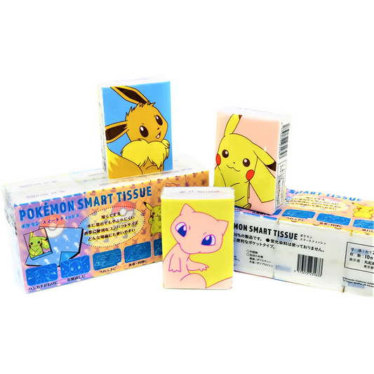 4層フルールプチ/ポケモン柄(ピカチュウ・イーブイ・ミュウ)　［ 8枚入×24個セット］　携帯用ペーパータオル　ポケットティッシュ　使い捨てハンカチ　紙ナフキン　送料無料