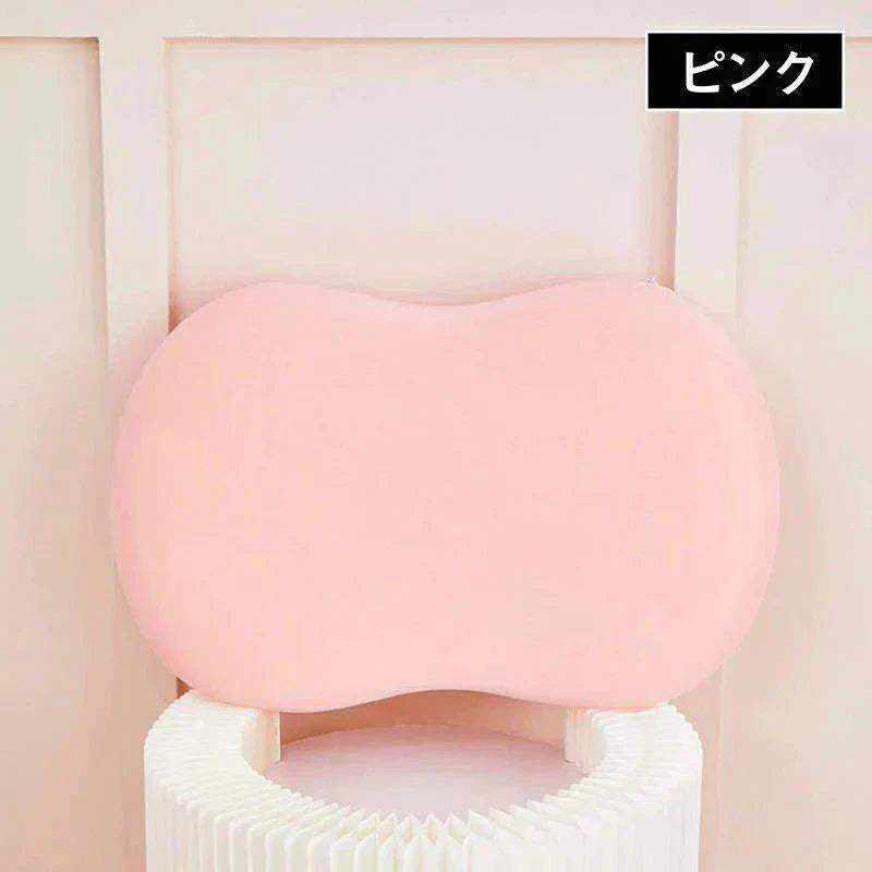 枕 「猫腹マクラ」低反発枕 ふわふわマクラ 安眠枕 抱き枕 クッション 横向き対応 弾力 通気性 二段階高さ いびき防止 頚椎サポート カバー洗濯可 55*35*10cm w538C(ピンク)