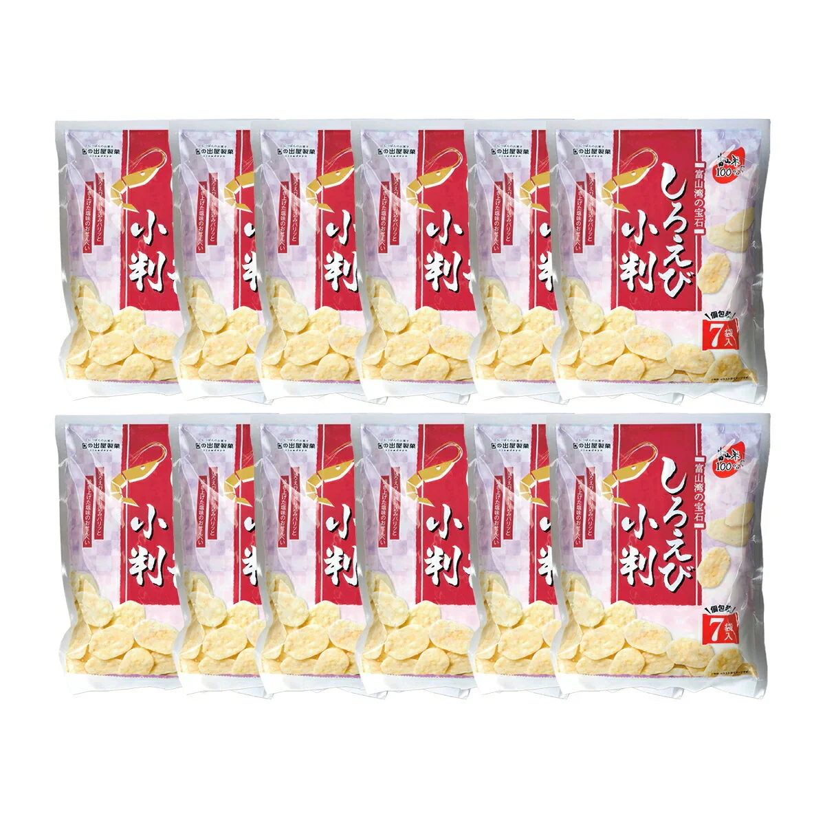 【送料無料】日の出屋製菓しろえび小判 【13g×7袋入】×12個お菓子 おせんべい おかき 富山県 お土産 おやつ