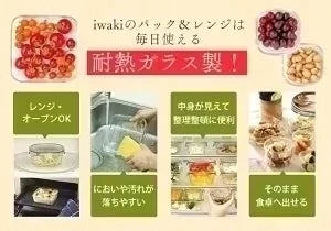 【カートアップNG】iwaki 保存容器 角型5点セット グリーン PSCPRN5G