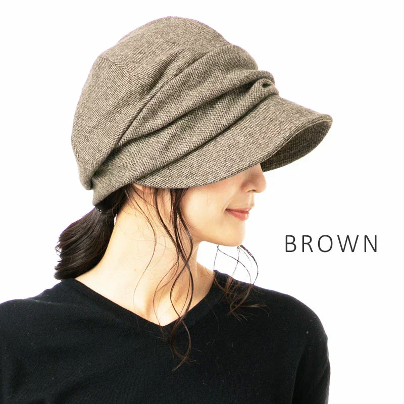 【XL58-61cm-ブラウン】【商品名：シャイニングキャスケット】