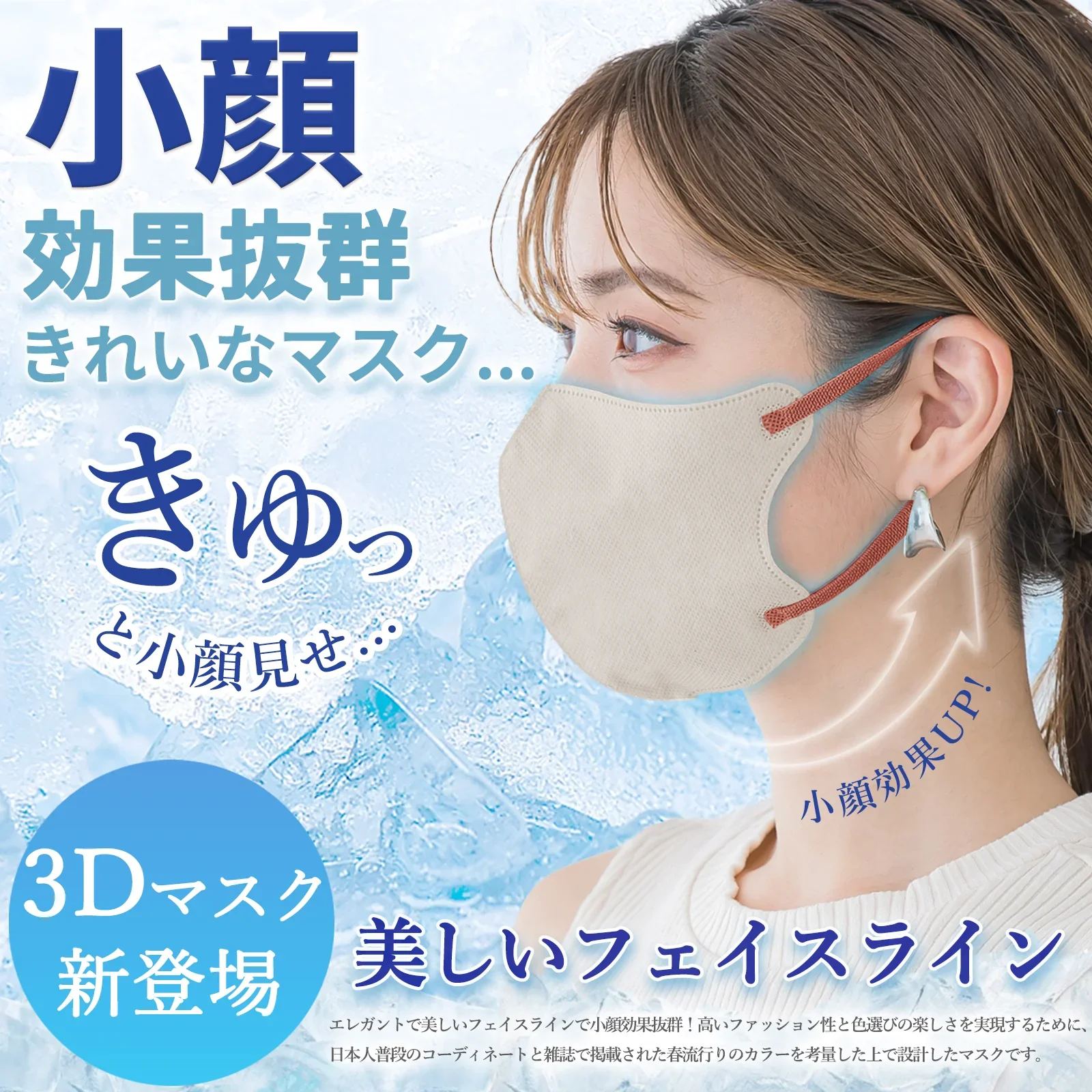 CICIBELLA【ホワイト・40枚入】＼夏用冷感マスク・通気性改良3層薄型