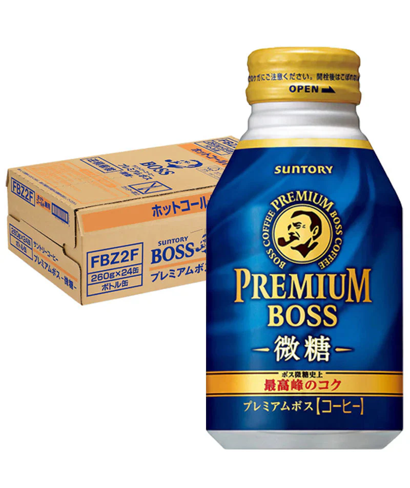 送料無料 サントリー プレミアムボス 微糖 260ml×1ケース/24本【ご注文は2ケースまで同梱可能です】