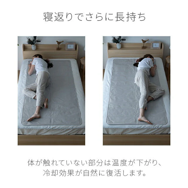 ひんやりマット アイスブルー プレミアム 冷感敷きパッド セミダブル 75×140cm 送料無料 敷きパッド 敷パッド 敷きパット 敷パット 冷却マット クールマット 冷感マット ジェルマット 接触冷感 おしゃれ 涼感寝具 クール寝具 夏用寝具