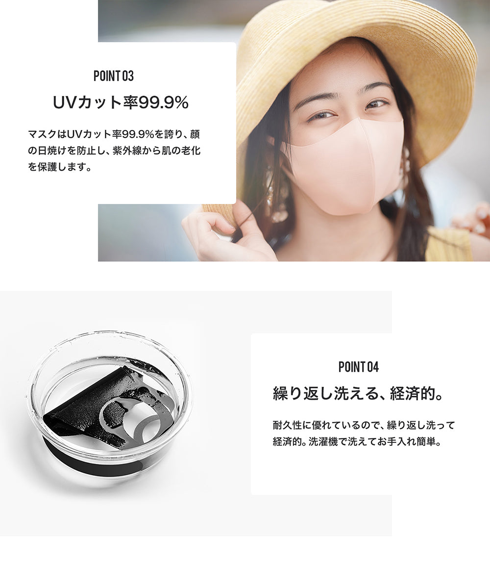 冷感マスク ひんやり 夏用 爽やか肌感 個包装 Sサイズ 子供用ブラック 3枚セット