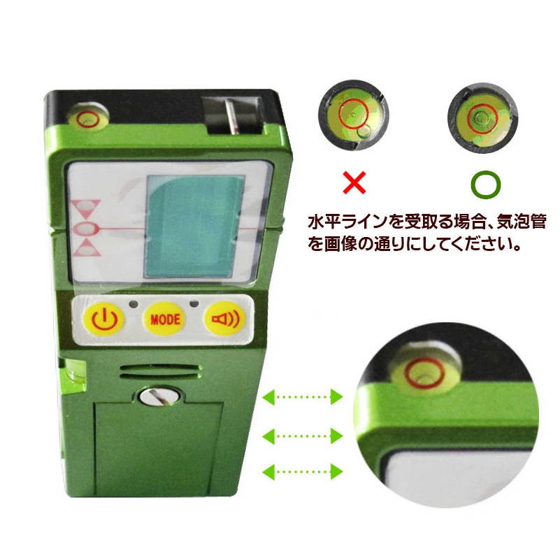 シャープ光源に対応 FUKUDA 福田 フクダ グリーンレーザー受光器 グリーンレーザー墨出し器用 受光器FD-9G ホルダー付/レーザー受光器/受光器/測量用品