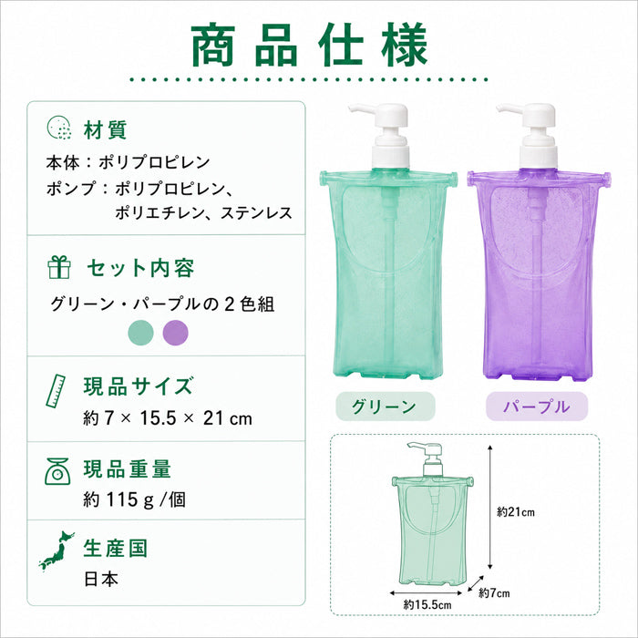詰め替え そのまま クリップキャップ ディスペンサー2色組