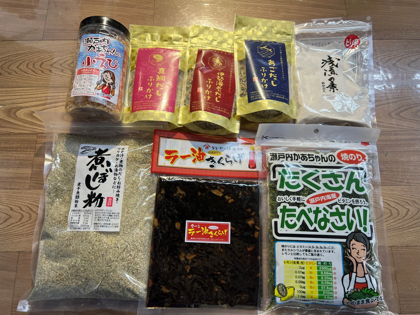 【8商品詰め合わせセット】簡単便利！美味しい海産物・ラー油きくらげなど