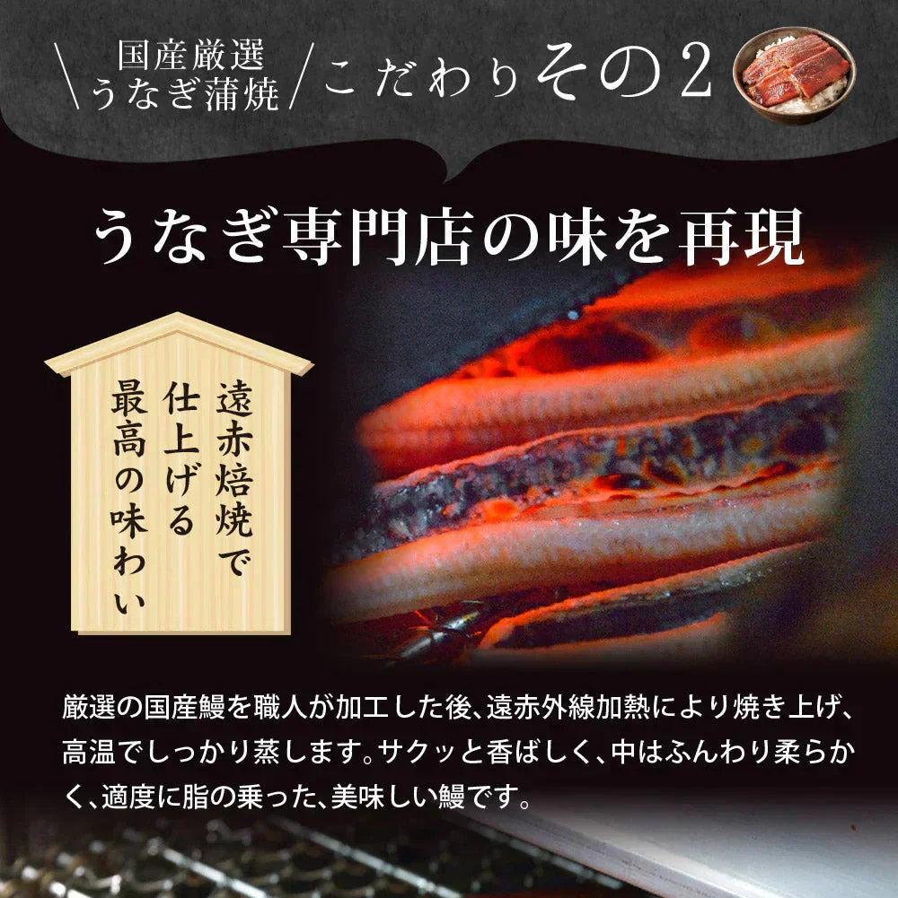 【2個セット】日本橋いなば園 国産うなぎ蒲焼 70g メール便送料無料