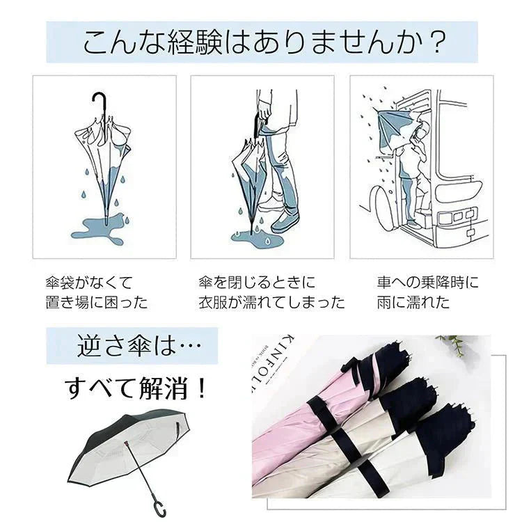 ＼2024新色追加／「ブラック×ブラック」 傘 逆さ傘 ボタン式 日傘 晴雨兼用 折り畳み傘 プレゼント 遮光 梅雨 雨 レディース メンズ 逆傘 日焼け UVカット 雨傘 紫外線 熱中症