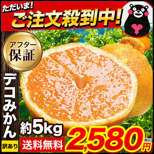 訳あり デコみかん 約5kg (5kg＋不良果保証250g) 送料無料 不知火 みかん ミカン 熊本県産 訳あり デコポン と同品種 熊本 柑橘 目玉商品 くまもと風土《7-14営業日以内に発送予定(土日祝除く)》