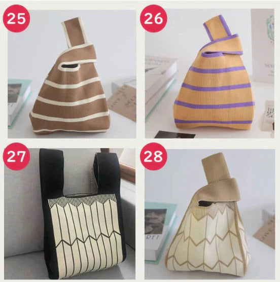 【3】【同柄2個セット】【予約商品・発送時期は商品説明に記載】ニット バッグ ニットバッグ 同柄 2個セット マルシェバッグ ニット トートバッグ 縦型 クロシェ編み かぎ針 ハンドバッグ マルシェ 韓国 ミニバッグ ミニバッグ 送料無料 ギフト プレゼント