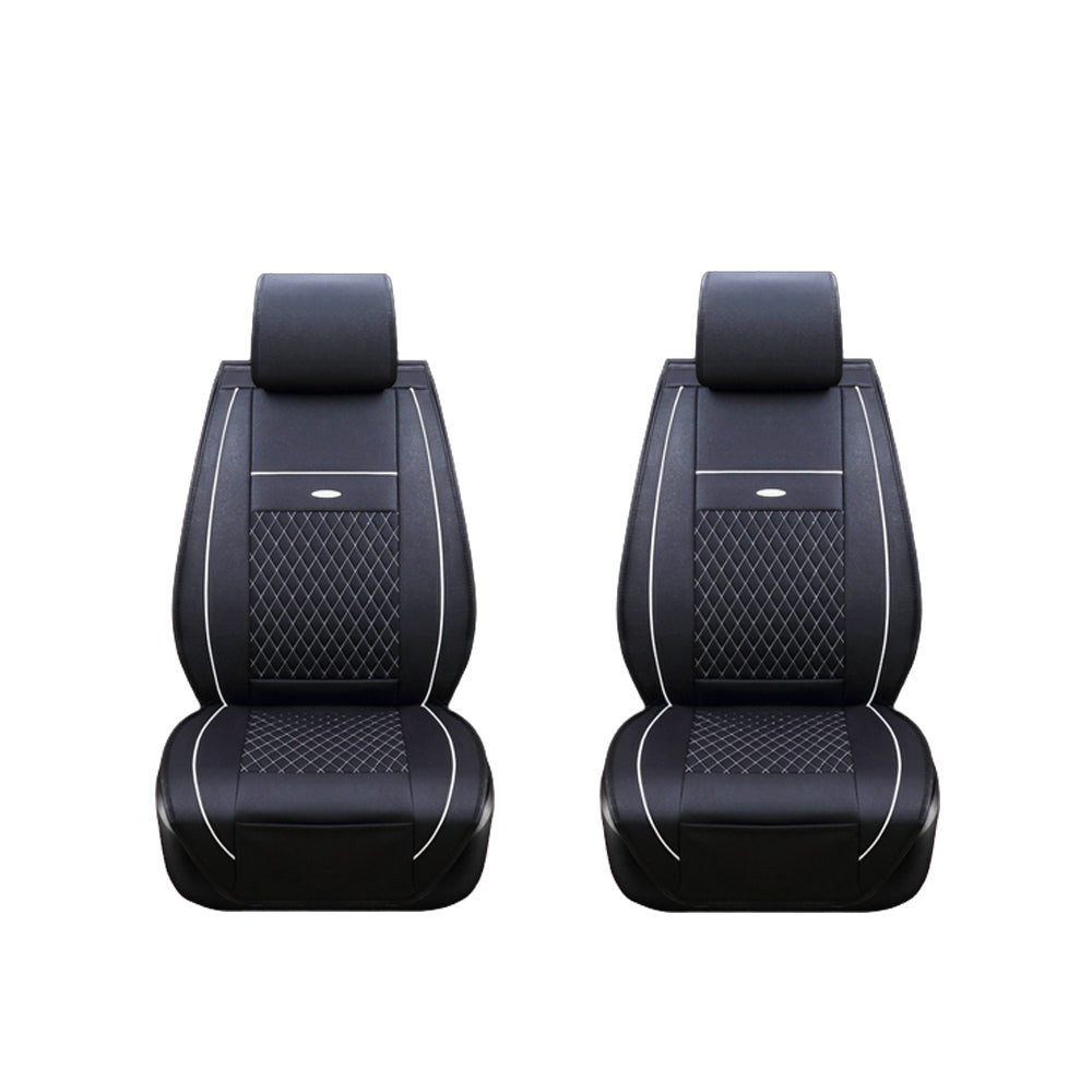シートカバー 2枚 車 運転席 助手席 フロント座席 汎用 防水 レザー PVC シート カーシート クッション カバー 内装 カーマット 軽自動車 乗用車 フリーサイズ