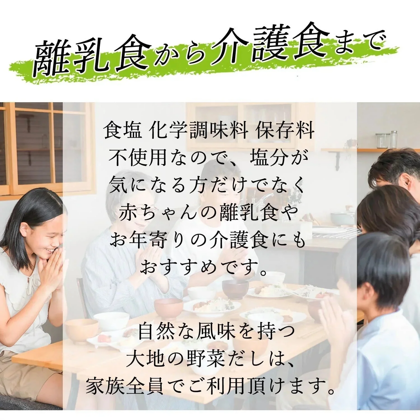 【 7袋入り】大地の生菓 無添加 国産野菜6種類 粉末だしパック 食塩 化学調味料 保存料 不使用 自然派 天然素材 福岡で製造 出汁 だし素材 だしの素 野菜パウダー
