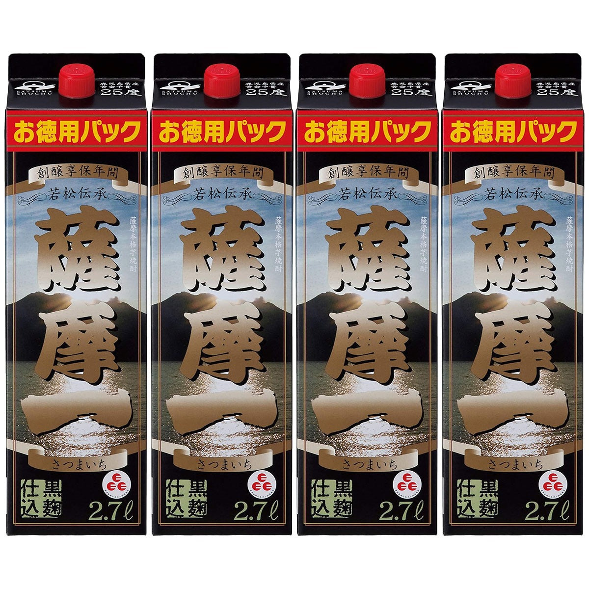 若松酒造 薩摩一 芋 25度 2700ml（2.7L）×4本