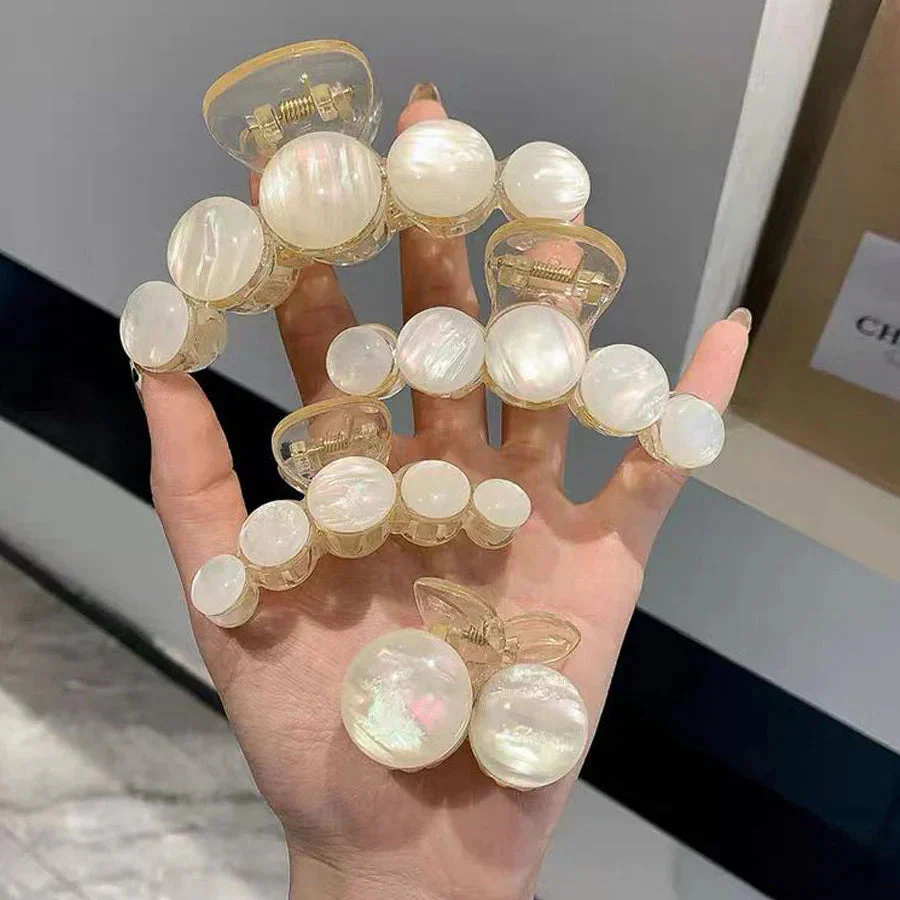 (A02)バンスクリップ ヘアクリップ 大粒 バレッタ まとめ髪 髪飾り ヘアアクセサリー 髪留め ヘアアレンジ