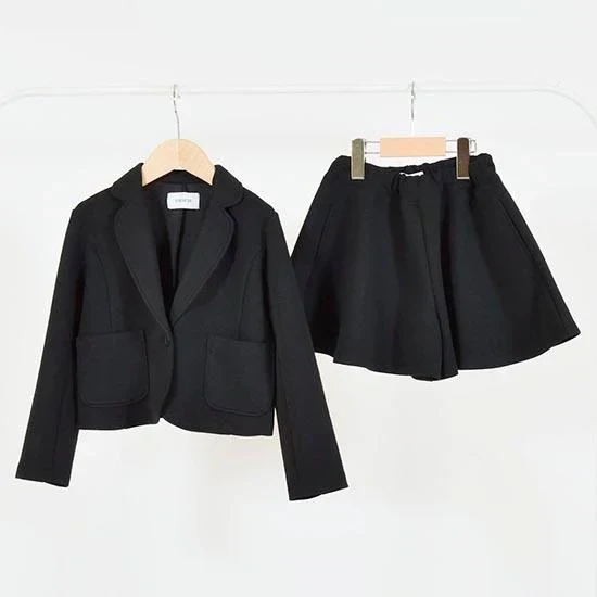 110cm 女の子  スーツ フォーマル ダブルフェイスガールズスーツ(上下組) ジェネレーター 入学式 子供服 子供服 女