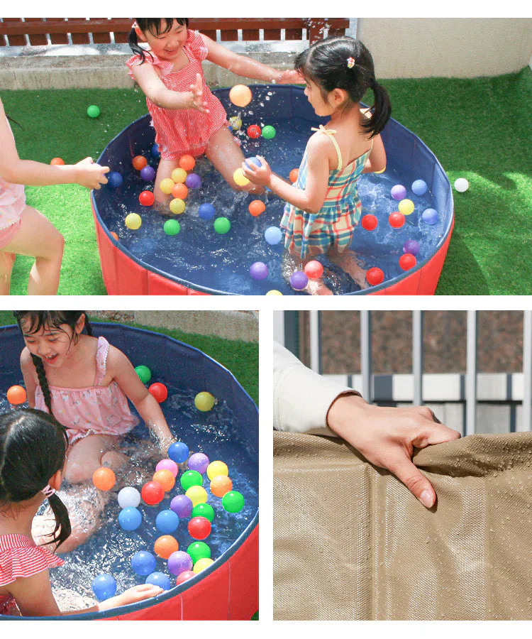 【120㎝】【レッド】プール 折りたたみ 空気入れ不要 120cm ボールプール 2way 子供用プール 水遊び 子ども 赤ちゃん プール ペット 犬 猫 室内遊び 折り畳みプール 室内プール ボール プール ボールハウス 室内 外遊び