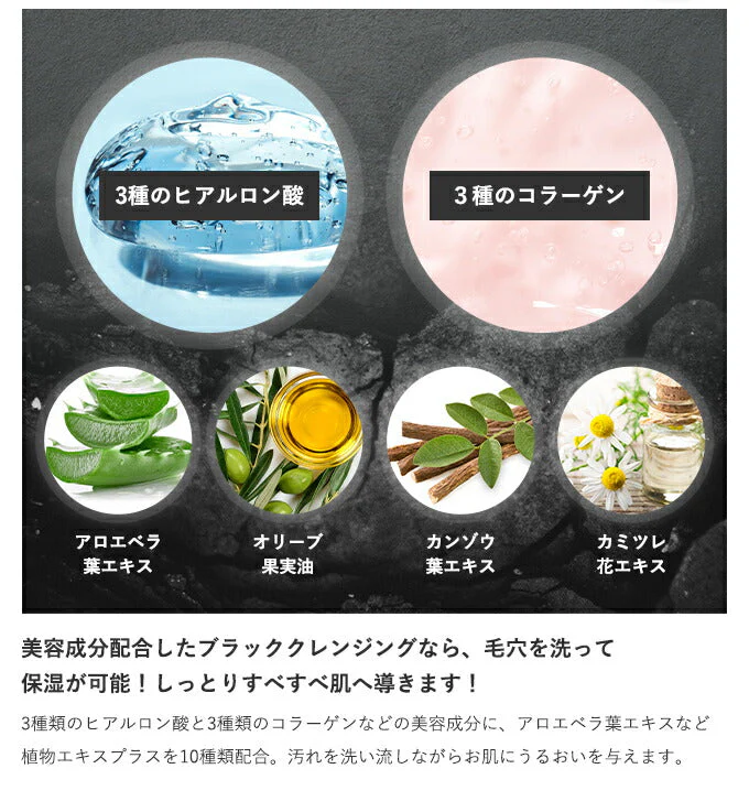 リッシュビー ブラッククレンザー 100g◆ 洗顔 1つ3役 洗顔料 ピーリング炭 吸着 毛穴汚れ 毛穴つまり ペーストタイプ  透明感 クレンジング 角質除去 うるおい 保湿 くすみケア 古い角質やさしく除去 パック すっきり 泥パック