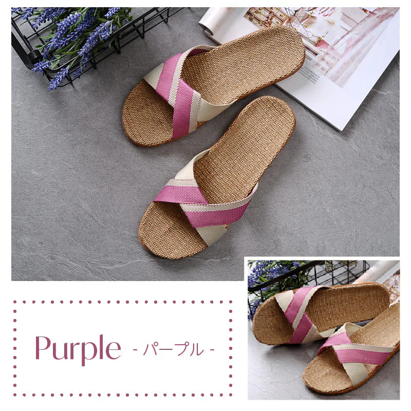 【グレー　LL】スリッパ 麻素材 麻 ルームシューズ 可愛い かわいい サンダル ベランダ 来客用 涼しい おしゃれ 超軽量 レディース メンズ カップル スリッパ 夏用 室内 夏 スリッパ 涼感 蒸れない 送料無料