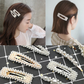 (A59)ヘアピン パッチン留め ヘアクリップ バレッタ 髪どめ 髪留め ヘアアクセサリー 白 パール風 真珠風